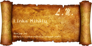 Linka Mihály névjegykártya