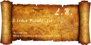 Linka Mihály névjegykártya