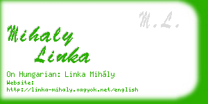 mihaly linka business card